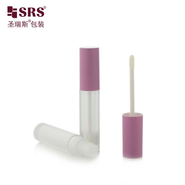 SLR009-3.5ML Round Cylinder Clear Plastic Makeup Skincare Lipgloss Tube Bottle Custom High Quality Matte Finished