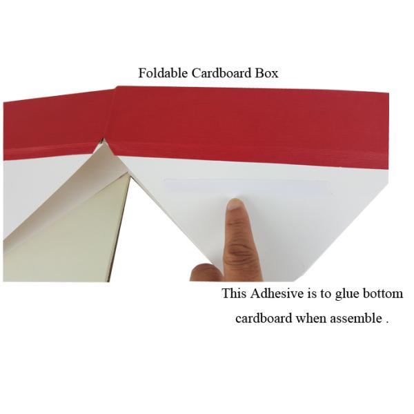 Foldable Cardboard Box Double Layers Paper Material Red Color Printed Corrugated Box Packaging