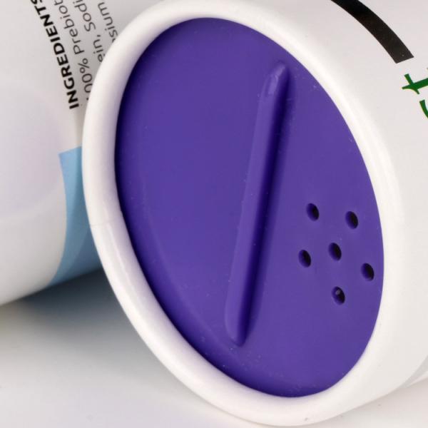 Food Grade Paper Tube Packaging Colorful Shaker Top For Talcum Powder