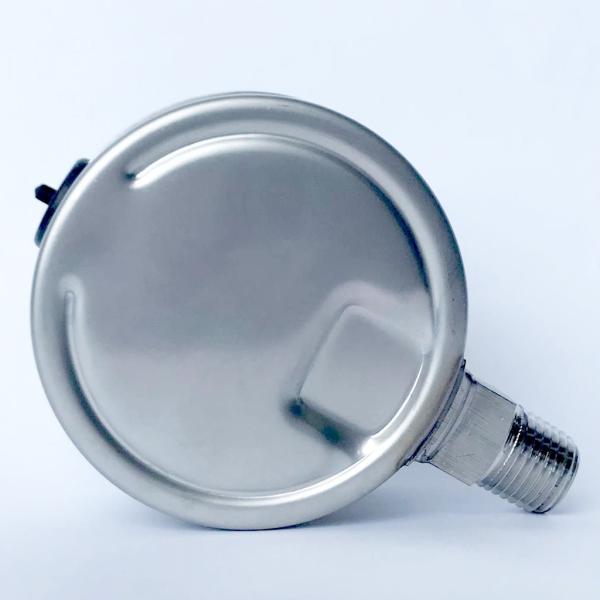 Glycerine Manometer 10 Bar Liquid Filled Pressure Gauge Oil SS316 NPT Removable Ring