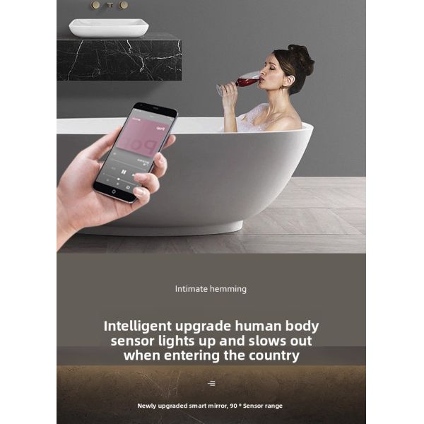 Alien Smart Tornado LED Light-Up Wall-Mounted Makeup Mirror Touch Switch Modern Design for Bathroom Use Hotels Apartments