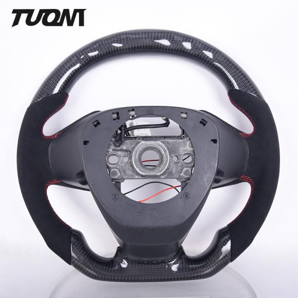 LED Smart Black Alcantara Carbon Fiber Steering Wheel For Honda Civic