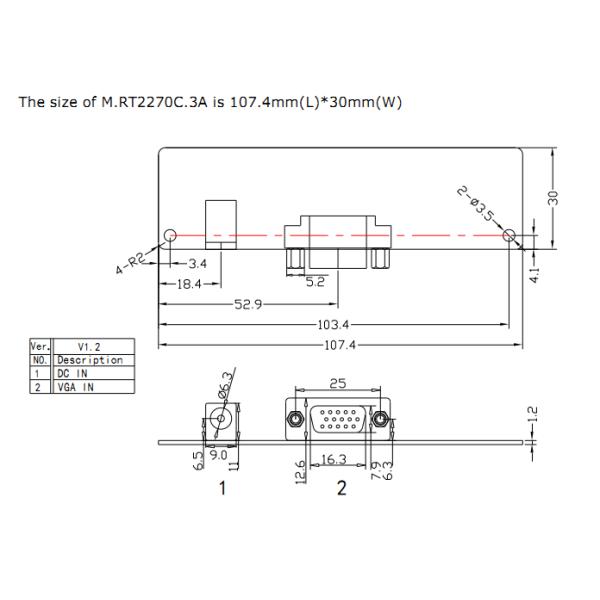 M.RT2270C.3A ROWA LCD Monitor Driver Board / AD Board /VGA board