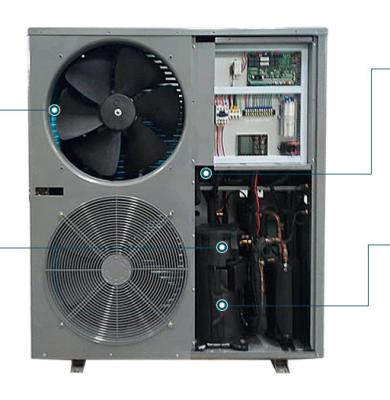 Commercial Heat Pump Systems 14.5KW All In One Heat Pump For Household Hot Water