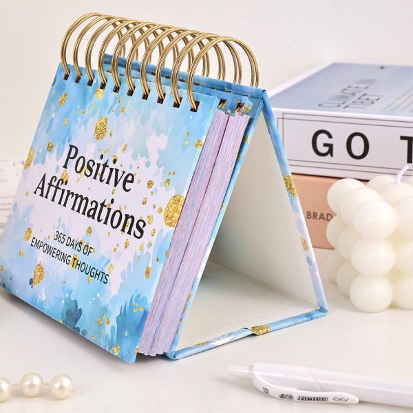 Motivational & Inspirational Perpetual Daily Calendar Undated 365 Days Desk Calendar/Inspirational Standing Flip Calendar