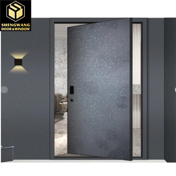 Painted Custom Sizes  Aluminum Garden Gate Door Aluminum Front Pivot Main Entrance Door