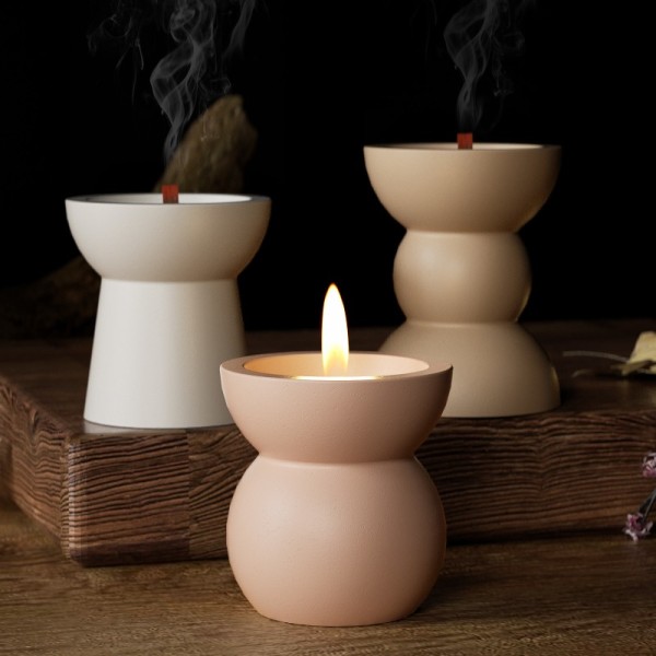 European style minimalist ins style aromatherapy candle cup silicone mold DIY drip resin gypsum storage jar candle holder ornament