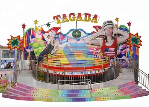 Fun Carnival Theme Park Rides Disco Tagada Turntable Funfair Rides On Trailer