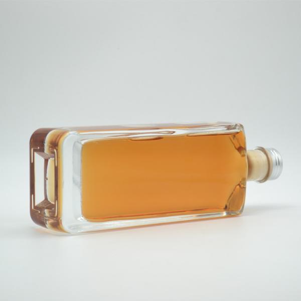 Engraving Fashion Shape Super Flint Brandy Spirits Empty White Liquor xo Glass Bottle square