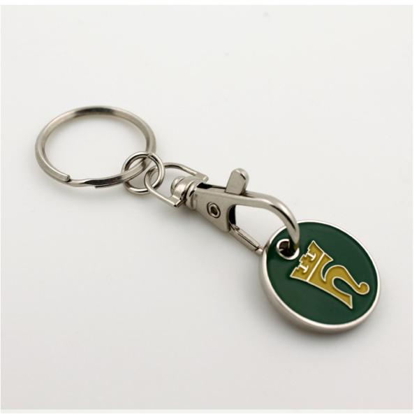 3D Metal Keychain Gift Key Chain Ring Accessories trolley coin market