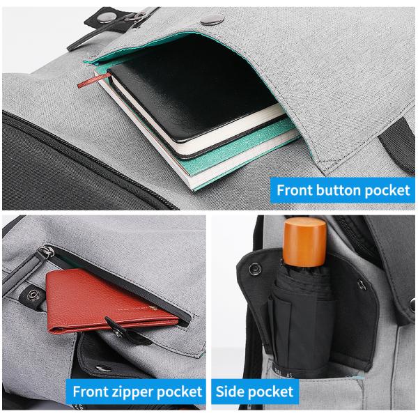 Factory wholesale OEM custom men travel anti theft waterproof fashion black laptop backpack bag school backpack
