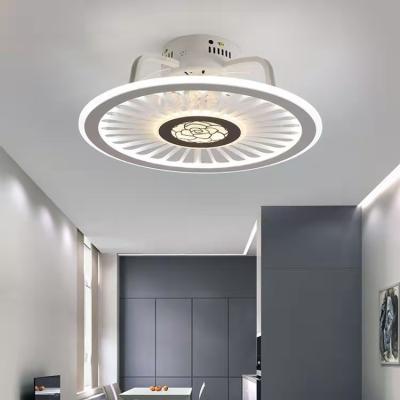 Factory Remote APP Control Smart Low Profile Ceiling Fan Light Flush Mount LED Ceiling Light 6 Wind Speeds New Technology Ceiling Fans
