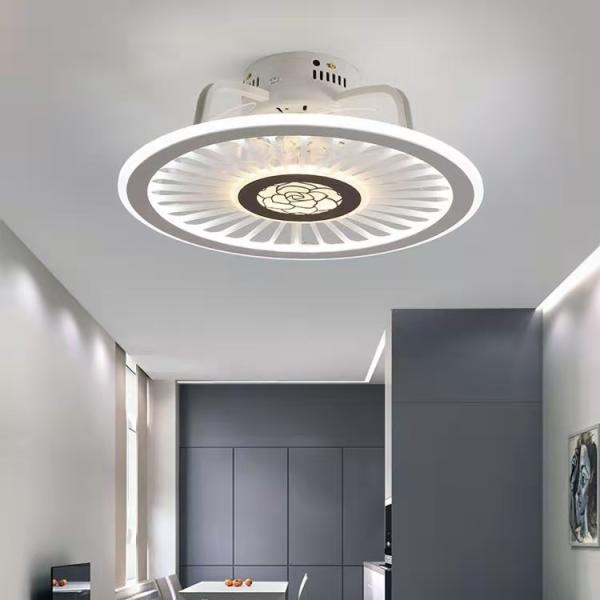 Control remoto de la APP de fábrica Smart Low Profile Ceiling Fan Light Flush Mount LED Ceiling Light 6 Velocidades del viento Nuevas tecnologías ventiladores de techo