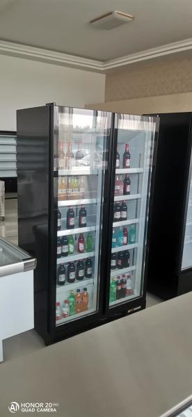 R134a Glass Door Upright Freezer, Air Cooling Glass Door Upright Freezer