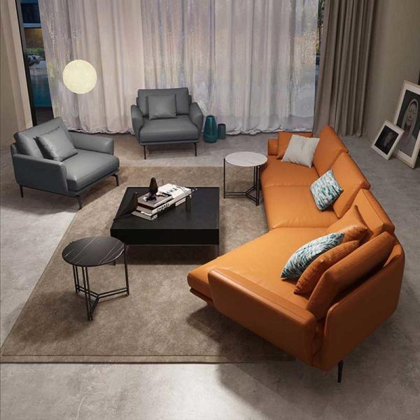 Negócio secional de Sofa With Chaise Office Leisure da sala de visitas da mobília de 114 polegadas