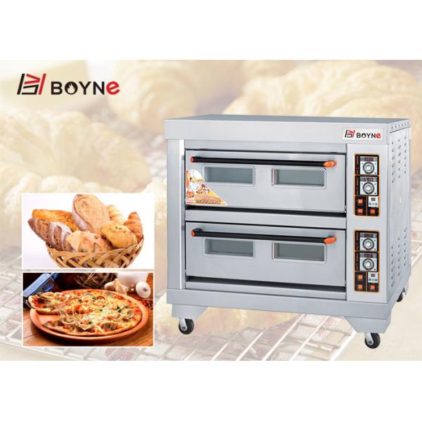 Печь пиццы с каменными оборудованиями кухни пекарни двойного слоя печи палубы газа