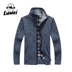 Inverno Espessa Calor Turtle Neck Giacca Utilidade Elasticidade Homens Tricote Cardigan Zipper Tricoteado Camisola
