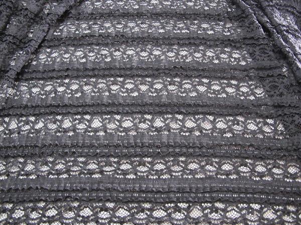 Eco-Friendly Stretch Lace Cotton Spandex Fabric , Beige Elastic Lace Trim CY-LW0220