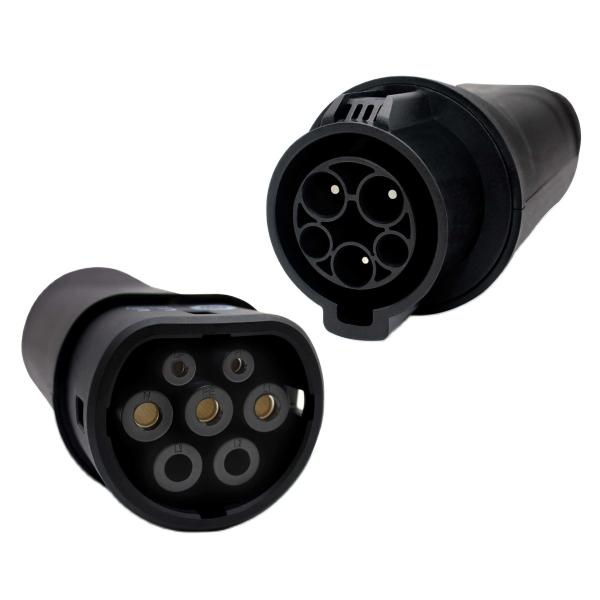 EV Adapter EV Charger SAE J1772 Type 1 to IEC 62196 Type 2 Compatible with TYPE 1 Charging Connector
