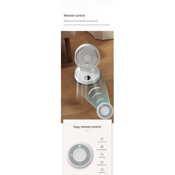 Home Office Portable Desk Fan Quiet Plastic Material Battery Operated Table Top Fan