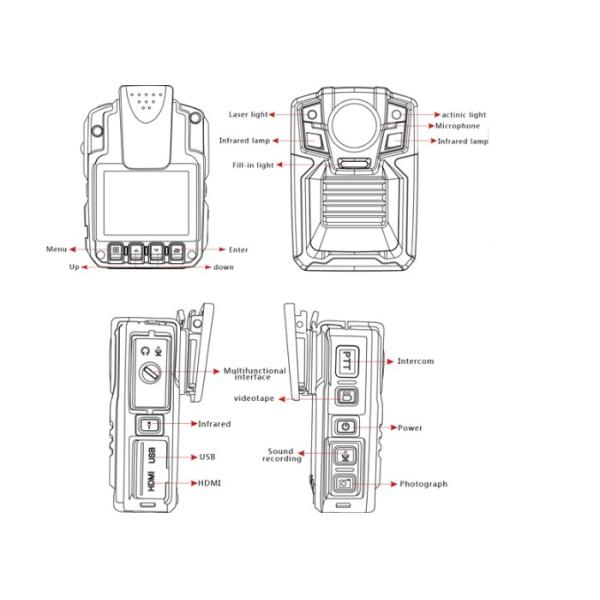 O gravador de vídeo vestido corpo IP67 de Wifi Waterproof a categoria para o agente da polícia