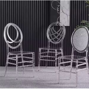 Transparent Plastic Acrylic Crystal Ghost Chair For Dining Restaurants Bars