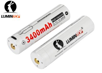Rechargeable Lumintop Lm34c Battery , 3400mAh 18650 Lithium Rechargeable Battery