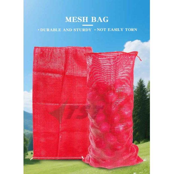 Heavy Durable Poly Mesh Tubular Mesh Bag Onion Potatoes Mesh Produce Bags