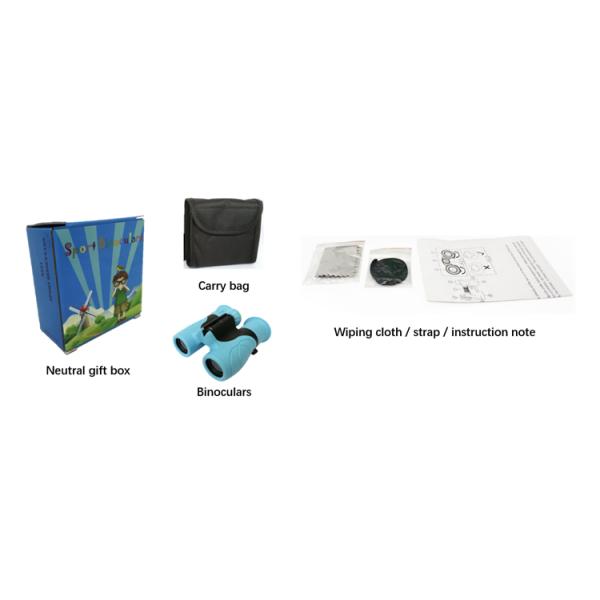 8x21 Roof Prism Kids Binoculars , Children's Plastic Binoculars