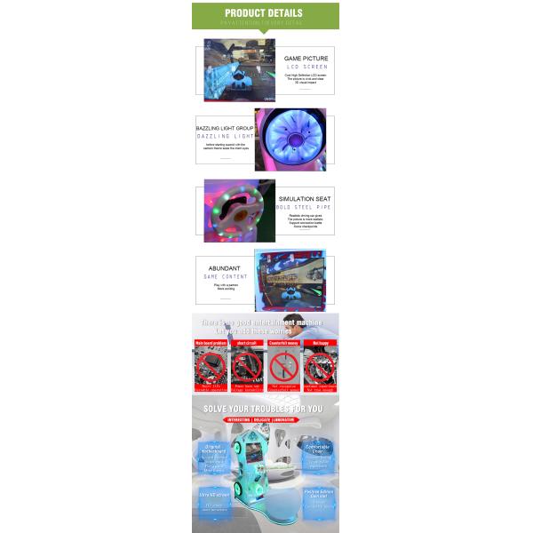 200W Kids Racing Car With Seat Arcade Video Games Ride On Seat Durable Material