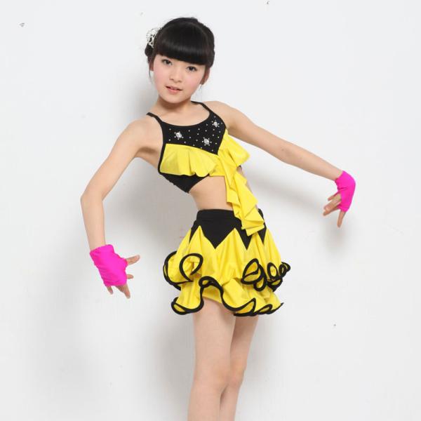 Children's Latin dance skirt suit girls latin performance dance costume JQ-572
