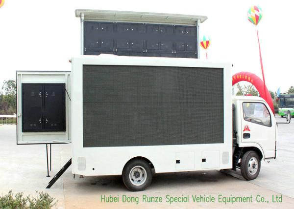 Moving LED Display Advertising Truck With Stage Lifting System For Outdoor Showing