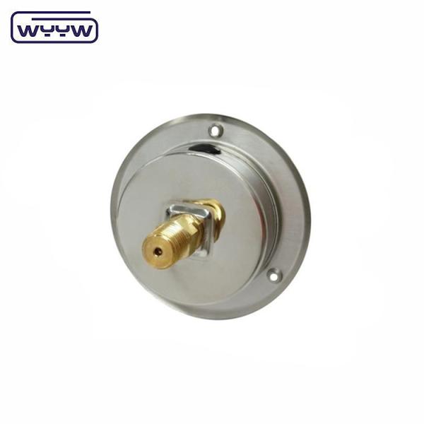 Máquina hidráulica de enchimento de líquido à prova de choques, medidor de pressão de óleo de aço inoxidável de 100 psi 63 mm, com flange