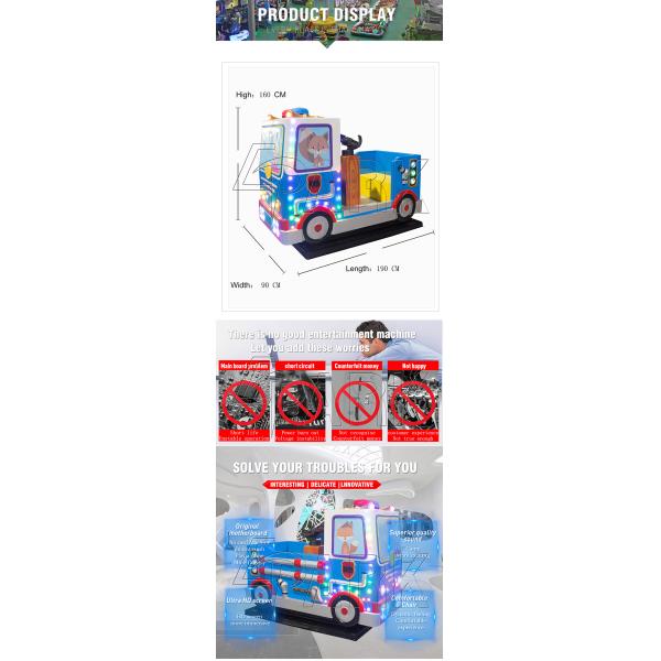 Attractive Kids 119 Fire Car Rides With Music Function  Games