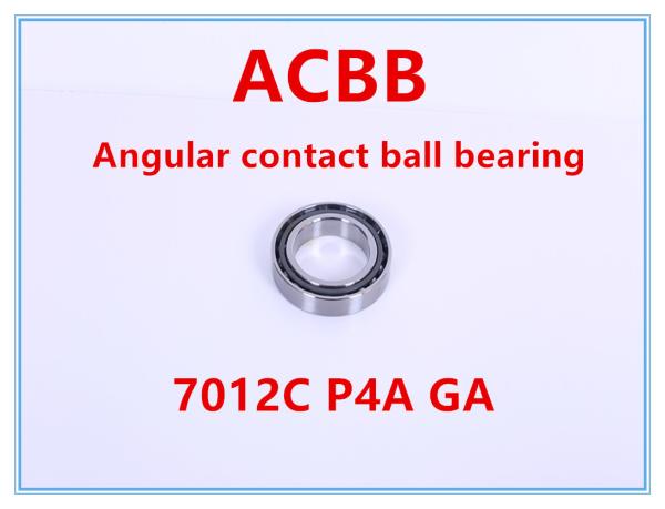 7012 ângulo angular 10000RPM-12000RPM do rolamento de esferas do contato de C P4A GA