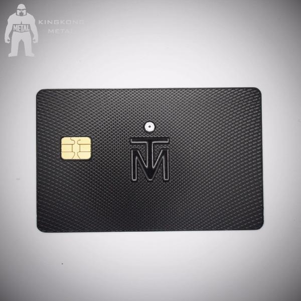 Laser Cut Gold Silver Metal Membership Card with Ic Contact Chip Diamond Inlay