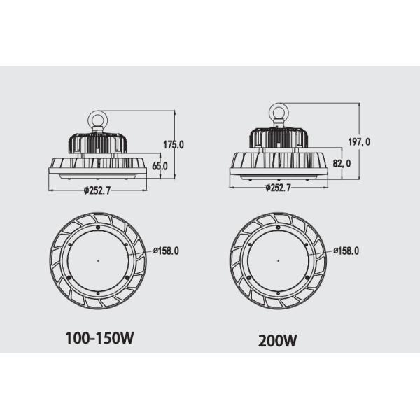 СИД 100W/150W/200W/300W высокий залив освещая высокого залива привел светильники привело залива ufo высокого