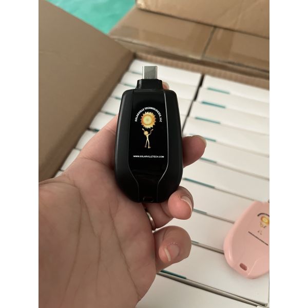 Multi Purpose Mini Cordless Power Bank 1200mAh 2 In 1 Keychain Portable Travel Charger