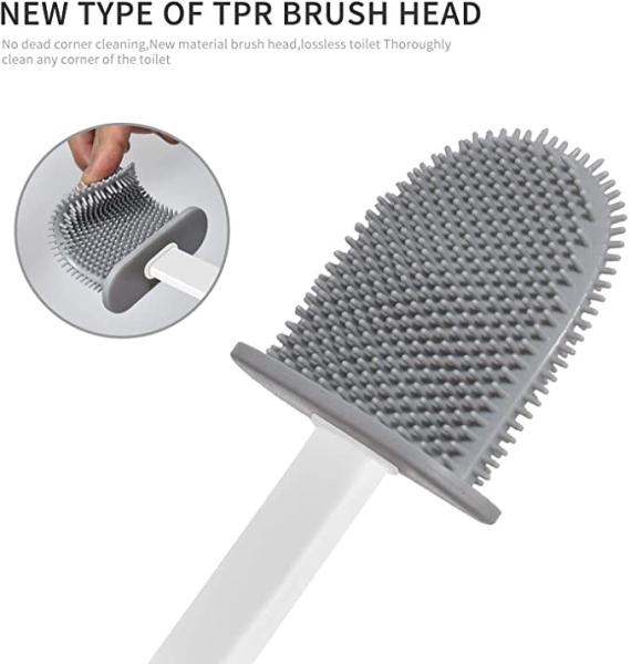 O toalete flexível do silicone 100*390 escova 34cm de limpeza profundos lisos por muito tempo