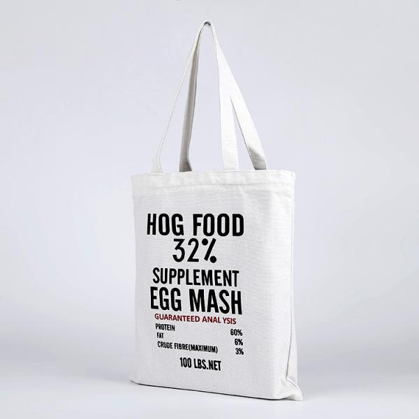 Custom Logo Eco Blank Shopping Bag Organic Cotton Canvas Tote with Customized Color