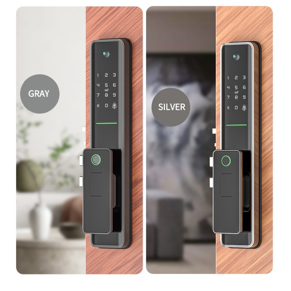 YAGU NEO Aluminum Alloy Biometric Wood Door Digital Fingerprint Lock With Camera Keyless Biometric Lock for Home Security TUYA