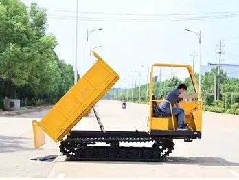 Self Loading Construction Machinery 4 Tons 37kw 2200R/Min Engine Power GF4000 Tracked Dumper Palm Farm Dump Transporter Popular in Indonesia