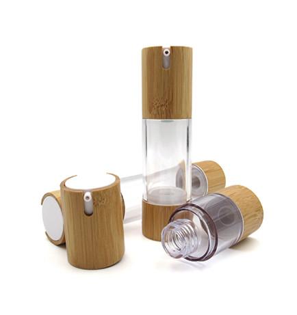 eco friendly cosmetic containers 15g 30g 50g cosmetic jar 100ml bamboo spray bottle with bamboo cap