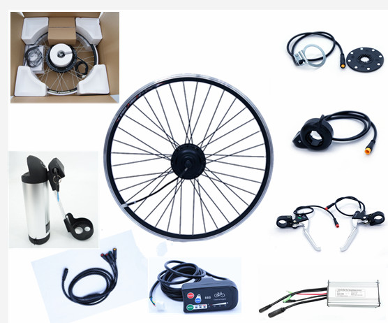 36v 350 Watt motorized bicycle conversion kit Hub Motor Wheel E bike Front Or Rear with LED