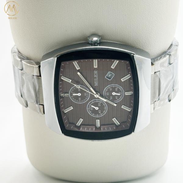 Luxury Business Waterproof Male Lady Luminous Date Stainless Steel Square Quartz Watch