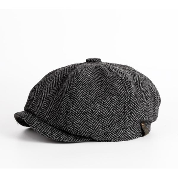 Spring and Autumn Men's Hat Plain Dyed Wool Beret with Retro England Octagonal