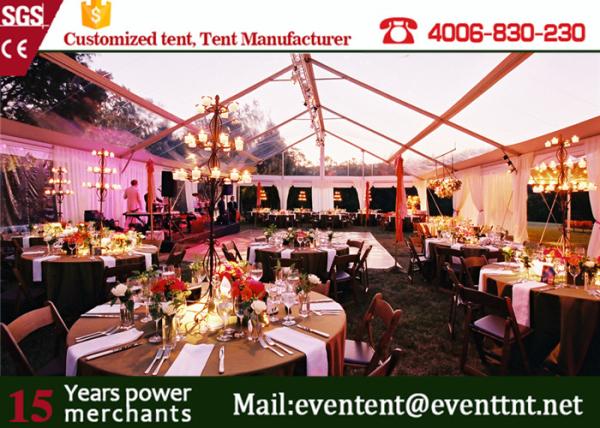 Waterproof  Clear Span Tent Aluminum Frame Structure For Outdoor Restaurant
