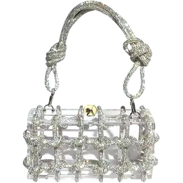 Прозрачная акриловая сумка рифмовый акриловый сцепление кристаллические вечерние сумочки для женщин блестящая сумочка для свадебного коктейля