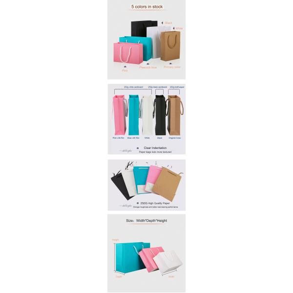 Печатание рекламы бумажного мешка логотипа магазина одежды изготовленное на заказ упаковывая