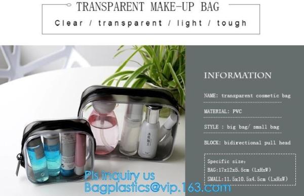 Personalized foldable clutch bag for women geometric pattern pvc makeup cosmetic bag, Makeup Cosmetic Organizer Travel B
